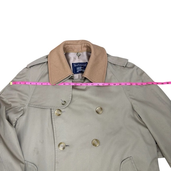 Vintage Burberry Trench Coat Camel Detachable Wool Lining & Collar Women’s L/XL - Picture 15 of 16